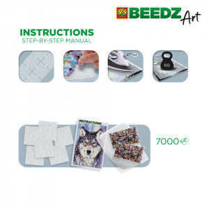 Set margele de calcat Beedz art - Lup - Img 3