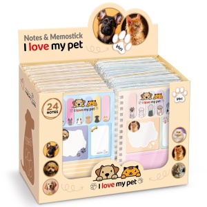 Set memo Mini Meow – 30 file + 180 notite adezive colorate