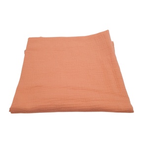 Set Muselină Bumbac 100% Certificat: 1 Mare 110x110 cm și 1 Mică 30x30 cm, Culoare Portocalie - Img 1