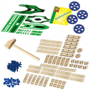 Set pentru copii de constructie vehicule din lemn (50 piese) - Img 2