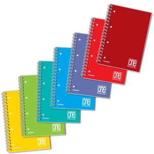 Caiet A4 cu spirala - One Color, 70 g/m2, 140 pag. (Dictando)