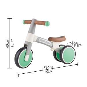 Jucarie - Bicicleta de echilibru, verde deschis - Img 3