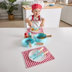 Jucarie copii - Set de joaca micutul Chef pentru gatit si servire (21 piese) - Img 5