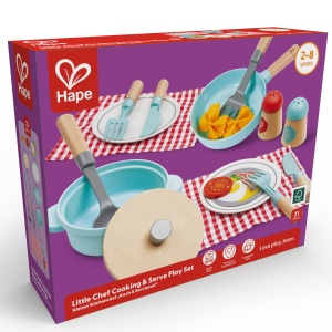 Jucarie copii - Set de joaca micutul Chef pentru gatit si servire (21 piese) - Img 8