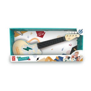 Jucarie din lemn – Instrument Ukulele (chitara) alba copii – invata sa canti cu lumini - Img 7