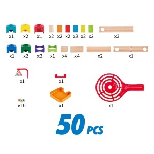Jucarie din lemn - Marble Run Crazy Rollers (50 piese) - Img 7