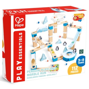 Jucarie din lemn - Marble Run Penguin Playland (112 piese) - Img 2
