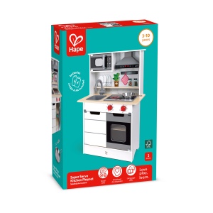 Jucarie din lemn - Set de joaca pentru copii, bucatarie Super Serve - Img 6