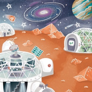 Kit de creat magneti pentru copii cu tematica Spatiu - 17 piese - Img 6