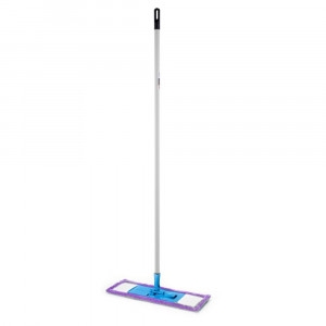 Mop plat microfibra Economic + coada alba 120 cm