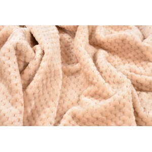 Paturica pentru copii baby fleece crem 90x110 cm - Img 3