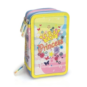 Penar echipat - Colectia pentru fete cu 3 fermoare (18 markere si 18 creioane colorate) - 13 x 20 x 6.5 cm (12buc/display) - Img 4