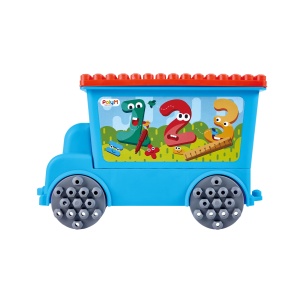 PolyM - Camion cu remorca creativ pentru copii (114 piese) - Img 4