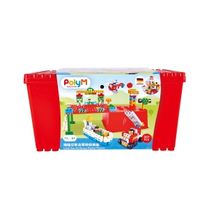PolyM - Set de constructie maritim, aerian si terestru de jucarie (217 piese)