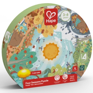 Puzzle copii cu anotimpurile, lumini led (17 piese) - Img 3