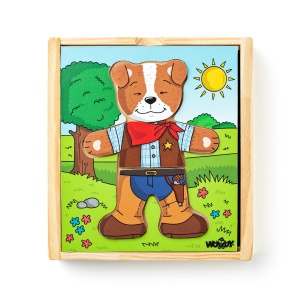 Puzzle din lemn - Imbraca catelul - Img 8