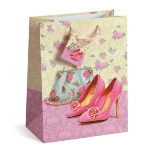 Sacosa Spring Vintage, din hartie cu maner din snur, 26 x 32.5 x 12.7 cm (20 buc/display) - Img 2