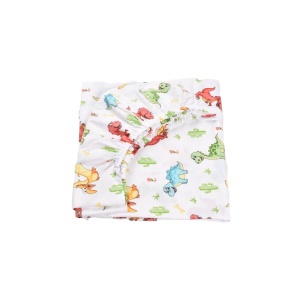 Set 2 cearsafuri patut 120x60 cm bumbac 100% alb dinozauri - Img 3