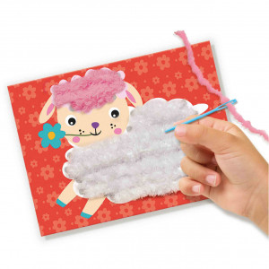Set creativ de jucarie pentru copii - Brodez animale pufoase - Img 3