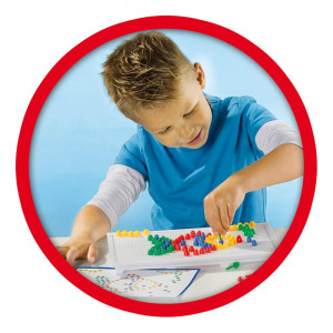 Set creativ mozaic - Tabla de jucarie mozaic cu pini colorati - Img 3