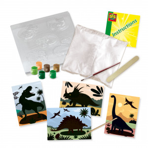 Set creativ pentru copii cu mulaj si pictura - Dinozauri 2 in 1, razuire - Img 3