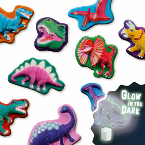 Set de lucru manual pentru copii cu dinozauri fosforescenti - Img 2