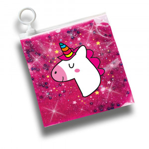 Set de mixat slime roz cu sclipici si margele - Unicorn - Img 2