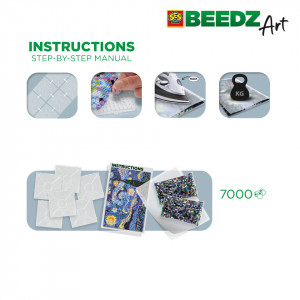 Set margele de calcat Beedz Art - Noapte instelata de Van Gogh - Img 3
