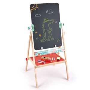 Sevalet plat pliabil, cu tabla neagra si tabla alba si accesorii (6 piese) - Img 3