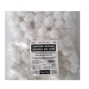 Tampoane chirurgicale 25cmx25cm - 100 buc