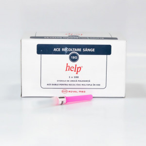 Ac steril dublu pentru recoltare in vid Help 18G - cutie 100 buc