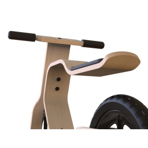 Bicicleta fara pedale MamaToyz RideMe, din lemn natural - Img 7