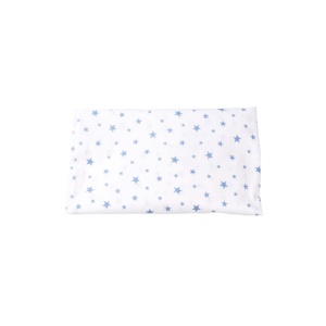 Cearsaf patut 120x60 cm bumbac 100% model stelute mici bleu - Img 2