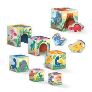 Jucarie de stivuit pentru copii - Turn cu figurine de dinozauri - Img 3