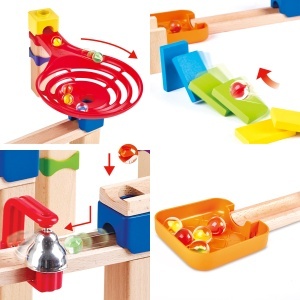 Jucarie din lemn - Marble Run Crazy Rollers (50 piese) - Img 4