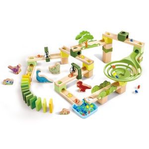 Jucarie din lemn - Marble Run Dino Adventure (131 piese) - Img 3