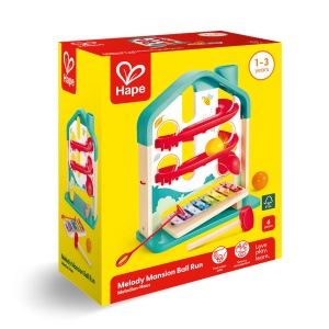 Jucarie din lemn pentru copii - Circuit muzical cu bile - Img 3