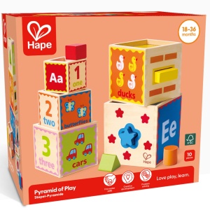 Jucarie din lemn - Piramida de stiviut creativa - Img 3