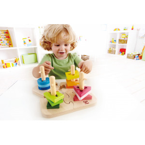 Jucarie din lemn - Puzzle creativ cu forme - Img 3