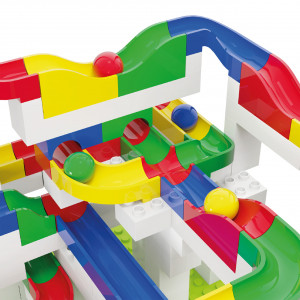 Jucarie Marble Run cutie de constructie mare Hubelino (213 piese) - Img 4