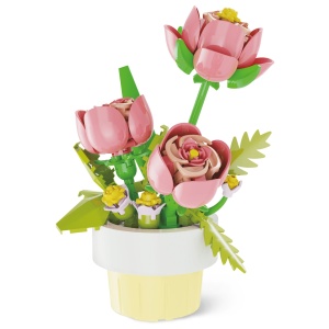 Mini Brick Garden - Flori cu ghiveci, 4 modele asortate (12 buc/display) - Img 5