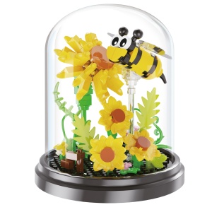 Mini Brick Garden - Flori si insecte cu carcasa transparenta, 4 modele asortate (12 buc/display) - Img 3