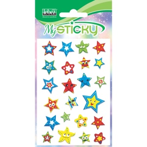 My Sticky 3D Stars, 6 modele asortate (48 pachete/display) - Img 7