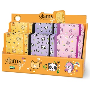 Notebook Glame Go, 14.8 × 10.5 cm, 160 pagini punctate si decorate (12 buc/display)
