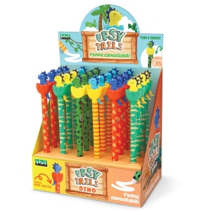 Pix care se sterge cu snap, Upsy Tales Dino, 4 modele (24 buc/display)