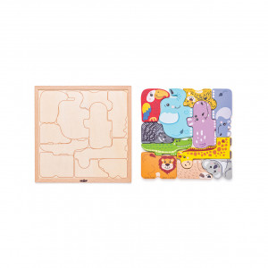 Puzzle din lemn - Forme de animale - Img 2