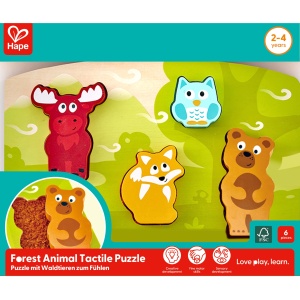 Puzzle din lemn tactil - Animale din padure - Img 8