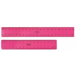 Rigla din plastic 15 cm culori fluo – 36 buc/display cilindric - Img 4