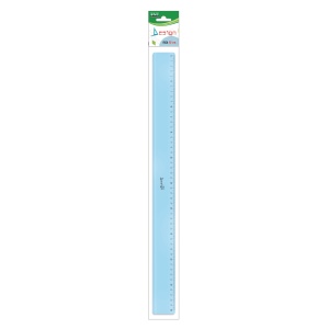 Rigla din plastic transparent – 50 cm, in punga agatatoare