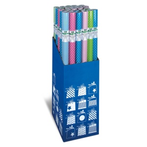 Role hartie ambalat - Dungi si Puncte, 65 g/m2, 70 x 200 cm (30 role/display) - Img 1